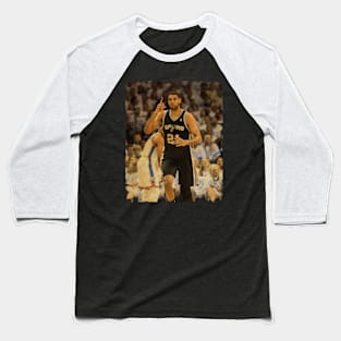 Tim Duncan - Vintage Design Of Basketball Baseball T-Shirt